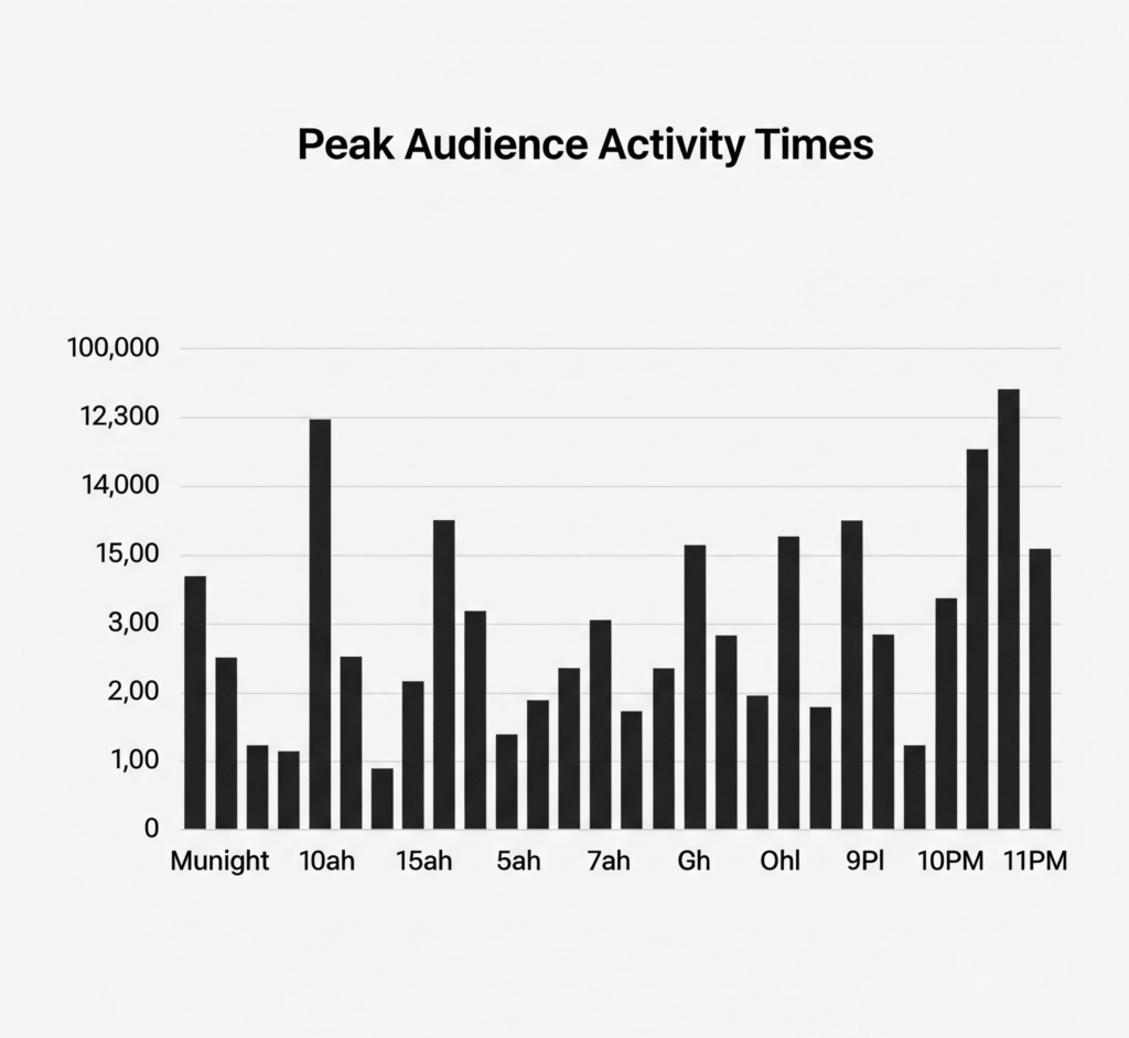 Instagram Audience Activity Insights Graph