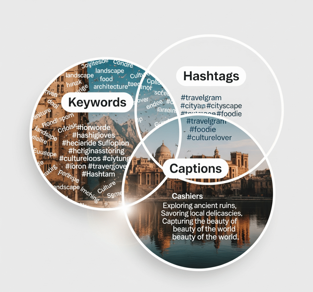 Importance of hashtags, keywords and captions in instagram growth